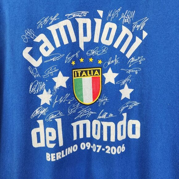 Italy Mens National Football Team World Cup 2006 Berlin Championship SS Tee XL - Picture 3 of 8